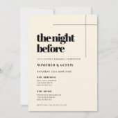 Invitation Simple et élégant La nuit avant la répétition (Devant)