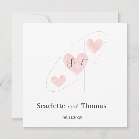 Invitation Simple et élégant minimaliste (Dos)