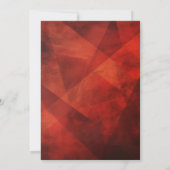 Invitation Simple et élégant Red Bachelor Party (Dos)