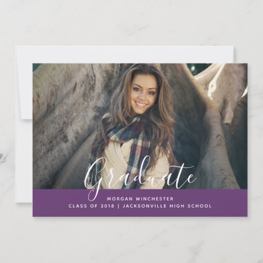 Invitation simple et élégant | Violet (Devant)