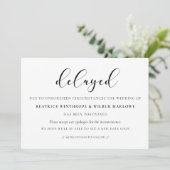 Invitation Simple et élégante annonce de mariage retardé (Debout devant)