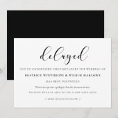 Invitation Simple et élégante annonce de mariage retardé (Devant / Derrière)