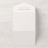 Invitation simple et élégante en beige, tout en un (Dehors)