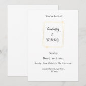 Invitation simple et élégante minimaliste chic (Devant / Derrière)