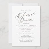 Invitation simple et élégante pour un dîner de rép (Devant)