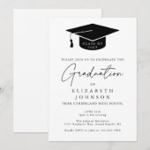 Invitation simple et élégante pour une fête de rem (Devant / Derrière)