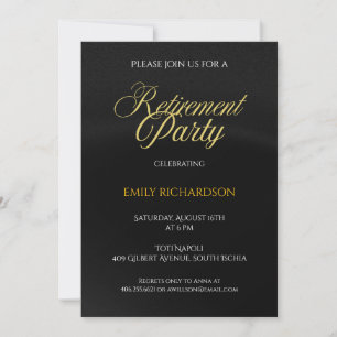 Invitation simple et élégante pour une fête de ret