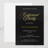 Invitation simple et élégante pour une fête de ret (Devant / Derrière)
