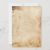 Invitation Simple et élégante soirée de célibataire rustique (Dos)