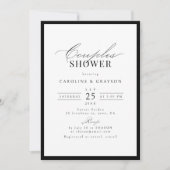 Invitation Simple et élégante typographie de baptême de coupl (Devant)