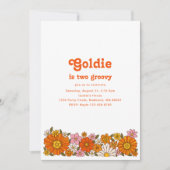 Invitation simple et funky pour une fête d'anniver (Devant)
