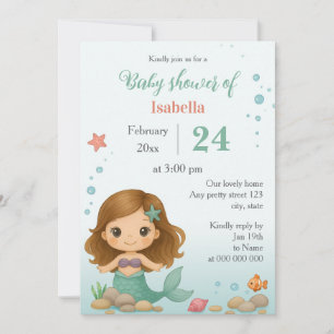 Invitation simple et mignonne de baby shower pour