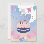 Invitation simple et mignonne pour une fête d'anni (Devant)