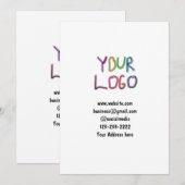 Invitation simple et minimal ajouter votre logo/design ici te (Devant / Derrière)