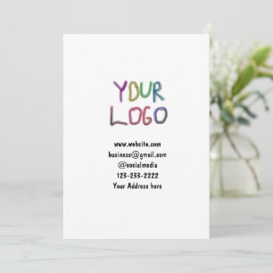 Invitation simple et minimal ajouter votre logo/design ici te