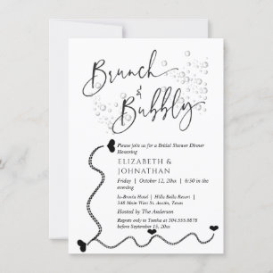 Invitation simple et minimaliste pour brunch et bu