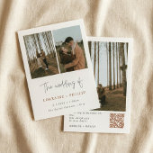 Invitation Simple et moderne 3 photo code QR mariage