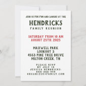 Invitation simple et moderne à la réunion de famil (Dos)