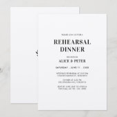 Invitation simple et moderne avec monogramme pour  (Devant / Derrière)