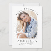 Invitation simple et moderne de graduation photo (Devant)