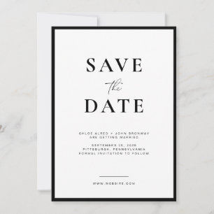 Invitation Simple et moderne Enregistrer la date avec Photo I