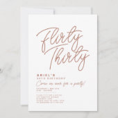 Invitation simple et moderne pour un trente annive (Devant)