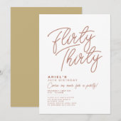 Invitation simple et moderne pour un trente annive (Devant / Derrière)