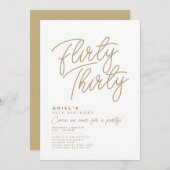 Invitation simple et moderne pour un trente ans co (Devant / Derrière)