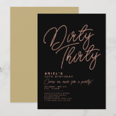 Invitation simple et moderne pour un trente ans Di (Devant / Derrière)