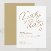 Invitation simple et moderne pour un trente sale a (Devant / Derrière)