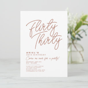 Invitation simple et moderne pour un trentième ann
