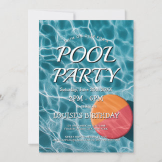 Invitation simple et moderne pour une fête au bord