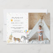 Invitation simple et moderne pour une fête d'anima (Devant)