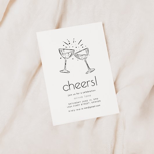 Invitation Simple et Moderne pour une Soirée de Fé