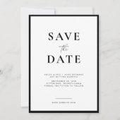 Invitation Simple et Moderne Save the Date avec Photo (Devant)