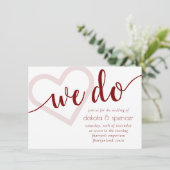 Invitation Simple et moderne | Scripts de floraison rouge bon (Debout devant)