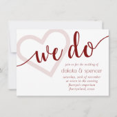 Invitation Simple et moderne | Scripts de floraison rouge bon (Devant)