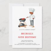 Invitation Simple été Barbecue 40e anniversaire (Devant)