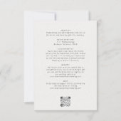 Invitation Simple Eucalyptus All in One QR Code Mariage (Dos)