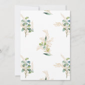 Invitation simple Eucalyptus et Gold Graduation Pa (Dos)