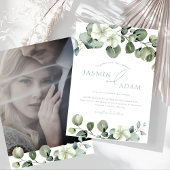 Invitation Simple Eucalyptus Feuille Mariage photo