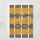 Invitation Simple Fall Wedding Plaid  (Devant)