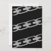 Invitation Simple Faux Argent Chaîne Adulte Fête d'anniversai (Dos)