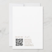 Invitation Simple Faux Gold Calligraphie le Mariage de (Dos)