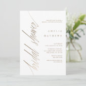 Invitation Simple Faux Or Calligraphie Enterrement de Vie de (Debout devant)