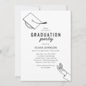 Invitation Simple Femme Photo Graduation Party (Devant)