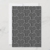 Invitation Simple Fête d'anniversaire 90 ans Noir & Blanc (Dos)