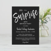 Invitation Simple Fête d'anniversaire de retraite surprise no (Debout devant)