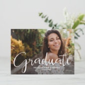 Invitation Simple fête de graduation photo (Debout devant)