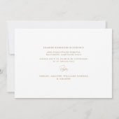 Invitation Simple Fête de Mariage au Beige (Dos)